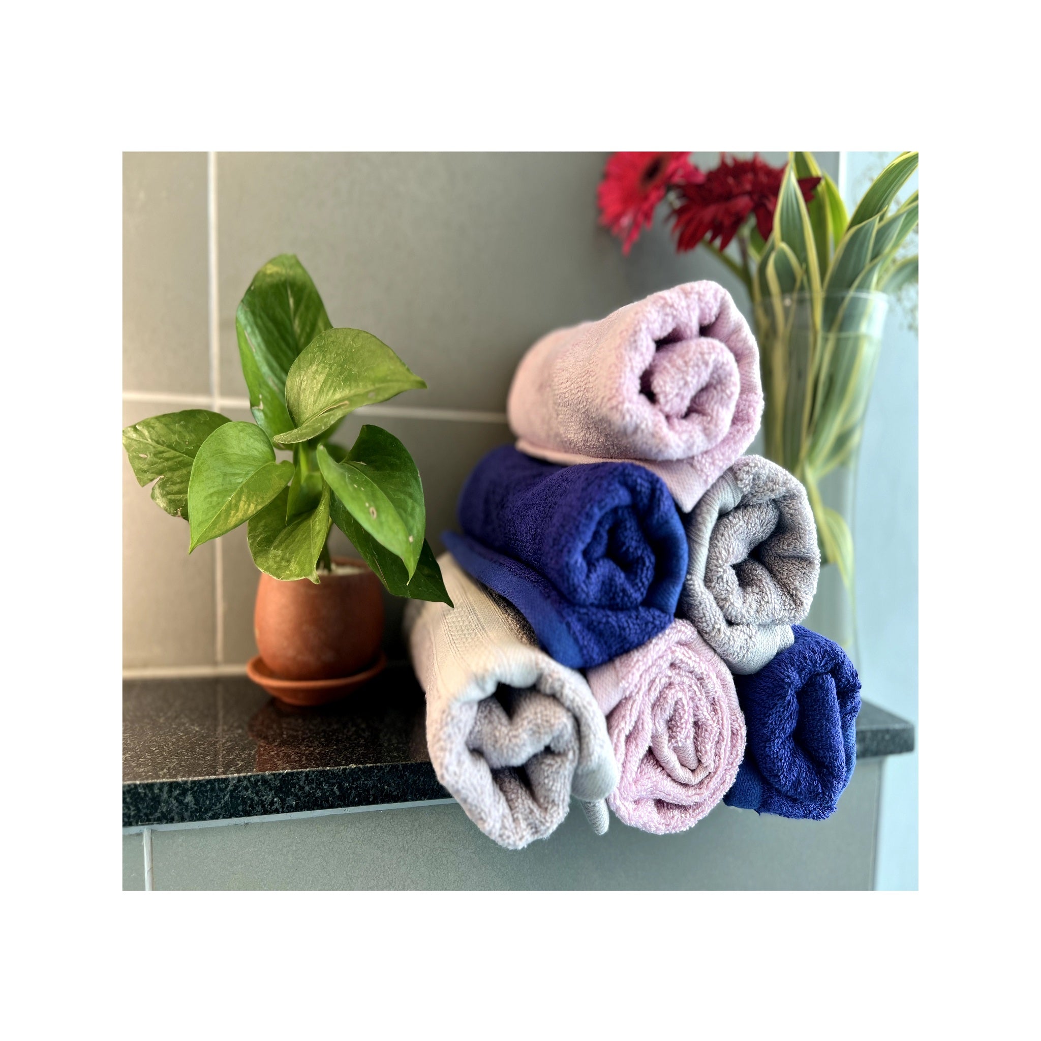 Bamboo & Cotton Bath Towel Sets - Eco Bamboo