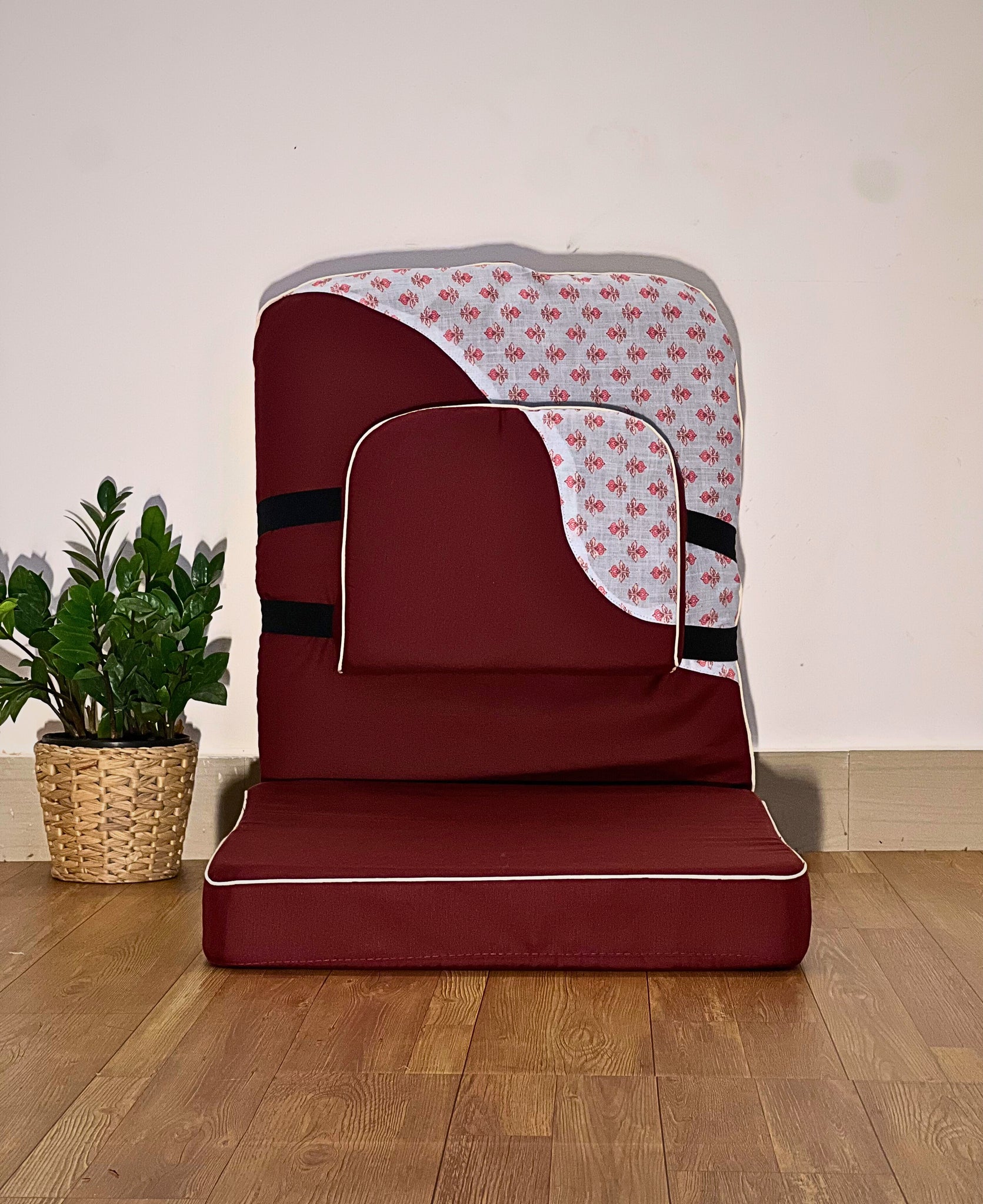 MEDITATION CHAIR WITH CUSHION FOLDABLE LIGHTWEIGHT PORTABLE BACK SUPPORT