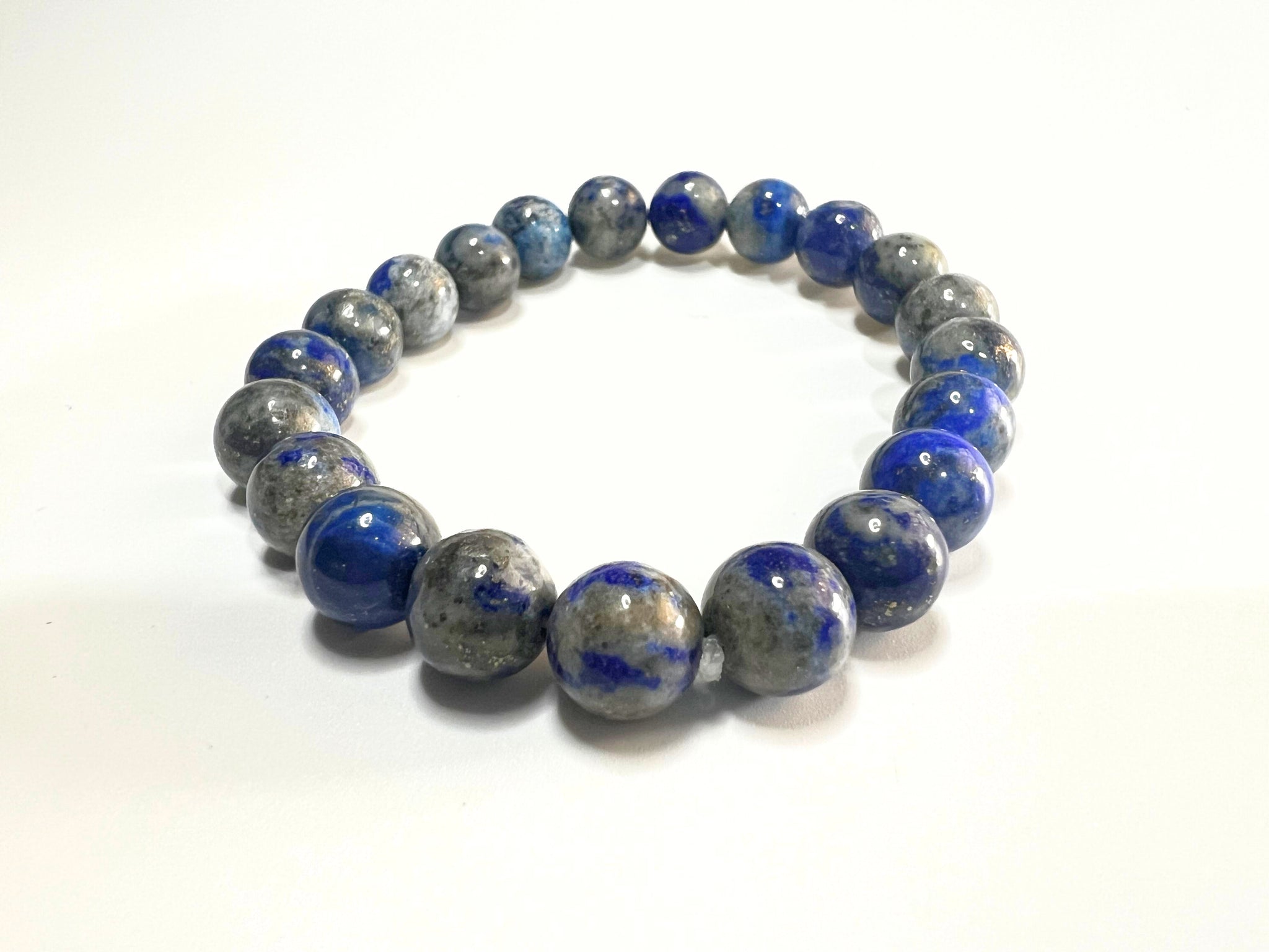 CRYSTAL LAPIS LAZULI  BRACELET CERTIFIED BLUE COLOUR MEDITATION HEALING ACCESSORY HOME OFFICE GIFT JEWELLERY