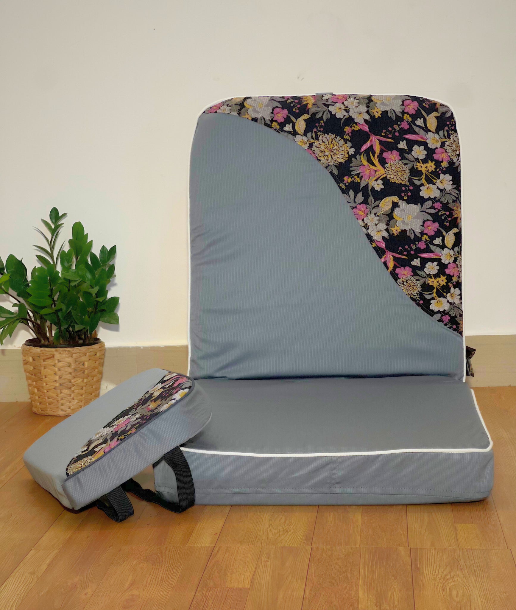 MEDITATION CHAIR WITH CUSHION FOLDABLE LIGHTWEIGHT PORTABLE BACK SUPPORT
