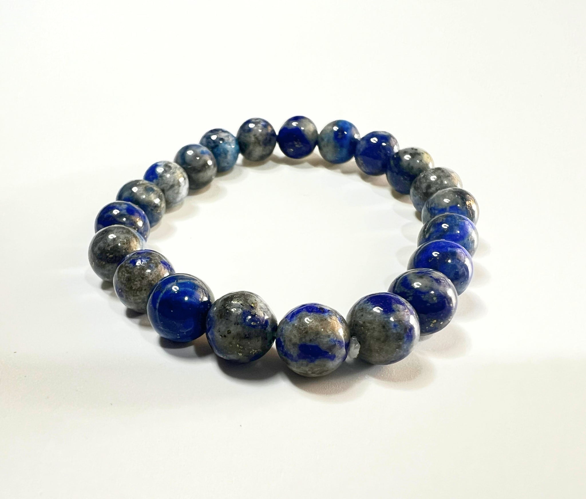 CRYSTAL LAPIS LAZULI  BRACELET CERTIFIED BLUE COLOUR MEDITATION HEALING ACCESSORY HOME OFFICE GIFT JEWELLERY