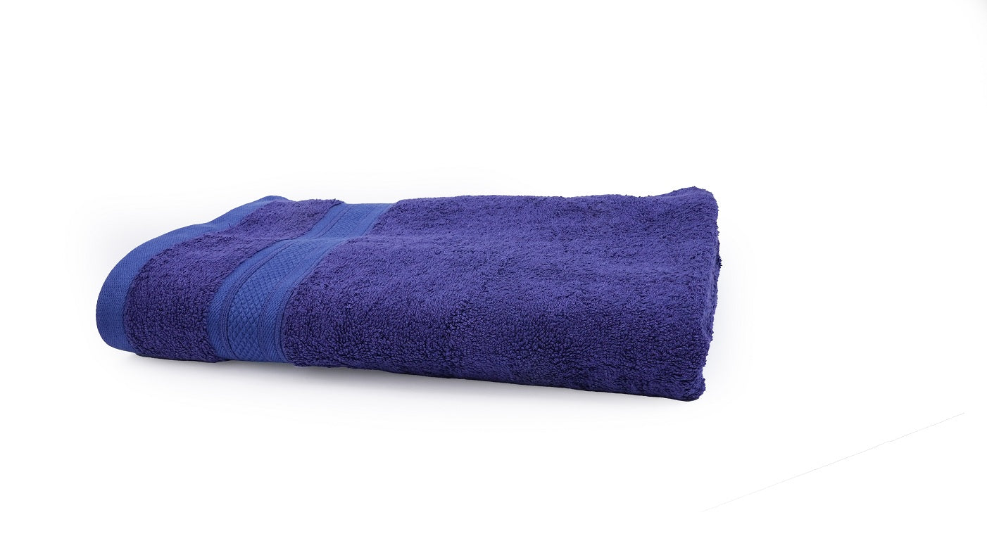 DVAAR BAMBOO COTTON BATH TOWELS SOFT FOR MEN WOMEN CHILDREN BABY BATH TOWEL ANTI BACTERIAL SKIN FRIENDLY 600 GSM FESTIVE BLUE