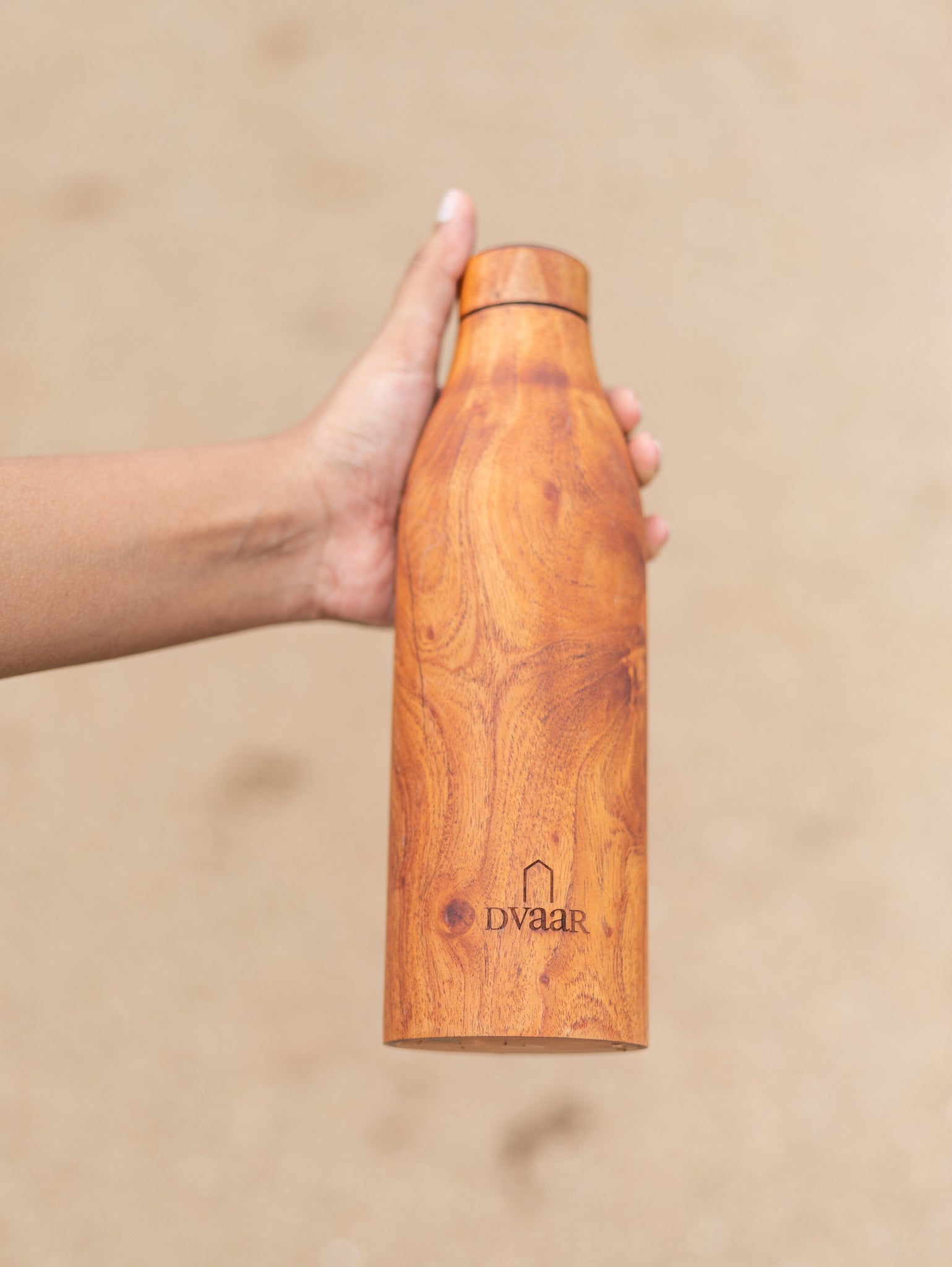 Copper Bottle | Mahogany Wooden Exterior | 500ml